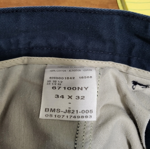 Timber Creek by Wrangler navy pants men's 34  #1090 - Picture 4 of 5